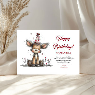 Whimsical Animals Personalised kids greeting card