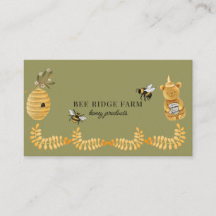 Whimsical apiary Beekeeper Honey Products Business Card