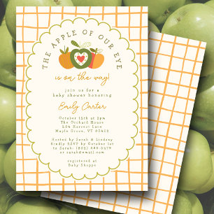  Whimsical Apple of Our Eye Autumn Gender Neutral Invitation