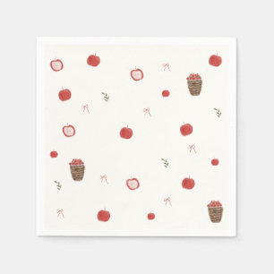Whimsical Apple of Our Eye Baby Shower Invitation Napkin