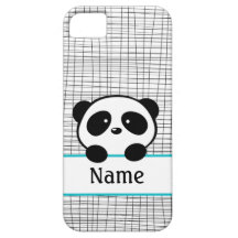 Whimsical Aqua Blue Personalised Panda