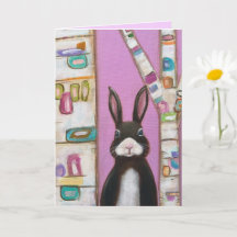 Whimsical Art Bunny 1 Card