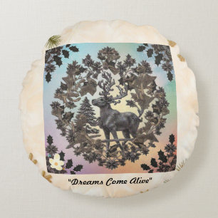 "Whimsical Art" Round Cushion