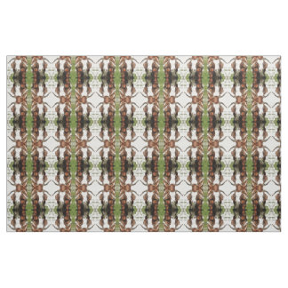 Whimsical Artistic Portrait Of A Goat Grazing Fabric