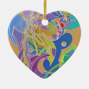 Whimsical Artwork Ceramic Tree Decoration