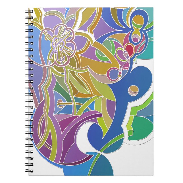 Whimsical Artwork Spiral Notebook (Front)