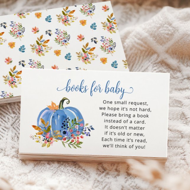 Whimsical Autumn Baby Shower Book Request Card (Creator Uploaded)