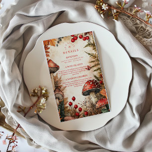 Whimsical Autumn Forest Romance Wedding Enclosure Card