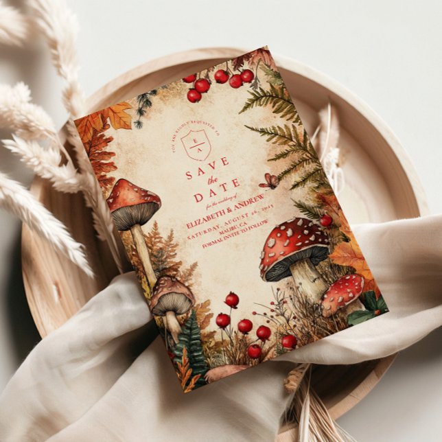 Whimsical Autumn Forest Romance Wedding Save The Date (Creator Uploaded)