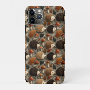 Whimsical Autumn Hedgehog & Mushroom Pattern Case-Mate iPhone Case
