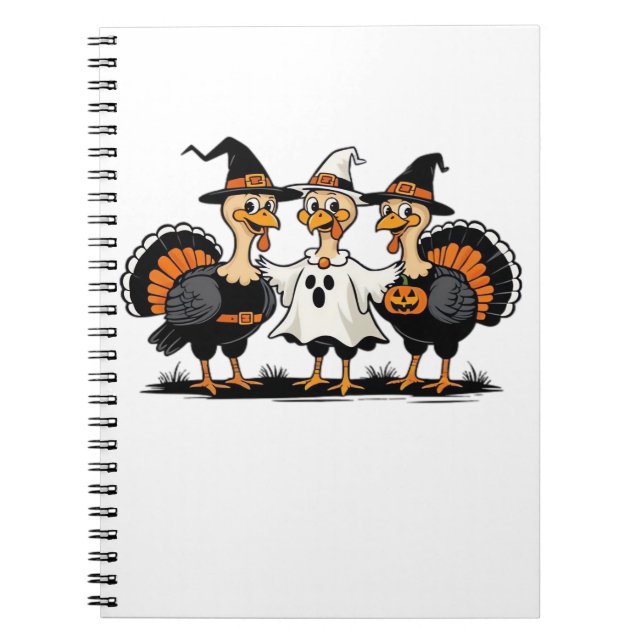 Whimsical Autumn Patchwork Pumpkin  Cosy Fall Flor Notebook (Front)