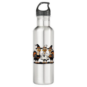 Whimsical Autumn Patchwork Pumpkin  Cozy Fall Flor 710 Ml Water Bottle