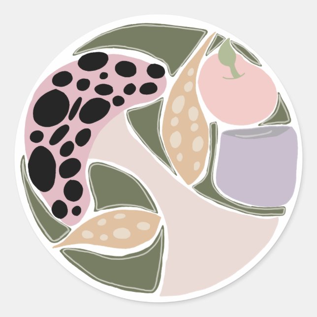 Whimsical Autumn Vibes – Cosy Fall Sticker Design (Front)