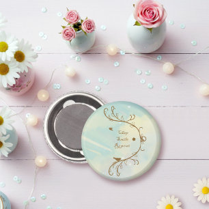 Whimsical Baby Blue Chirp, Smile, Repeat Magnet