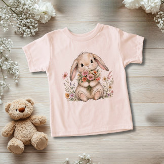 Whimsical Baby Bunny Florals Toddler Girls Gift