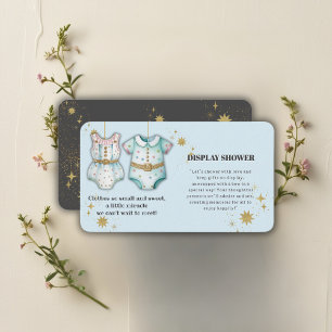 Whimsical Baby Clothes Gender Neutral Baby Shower Enclosure Card