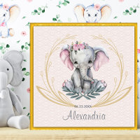 Whimsical Baby Elephant Nursery/Child's Wall Art