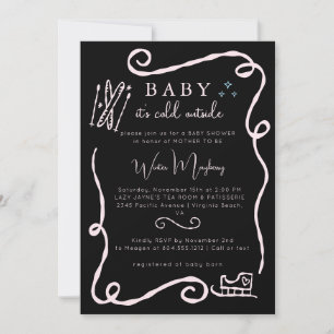 Whimsical Baby It's Cold Outside Baby Shower Invit Invitation
