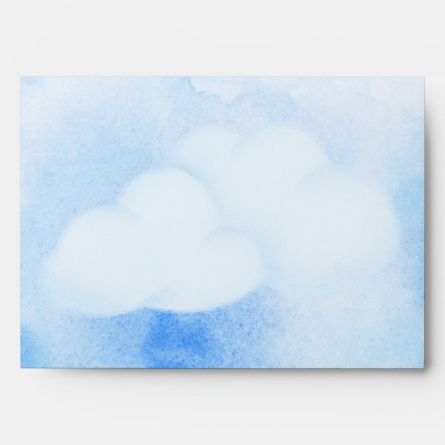 Whimsical Baby Shower, Baby Girl, Kitten Envelope (Front)