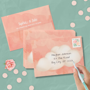 Whimsical Baby Shower, Baby Girl, Kitten Envelope