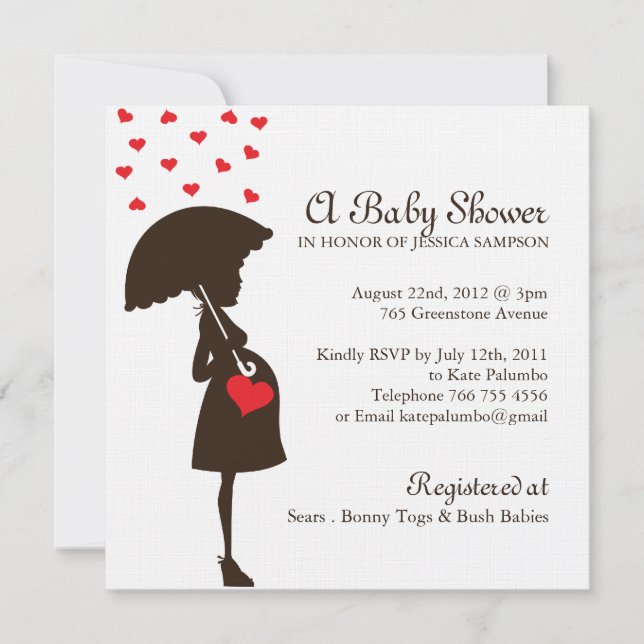 Whimsical Baby Shower Invites (Front)
