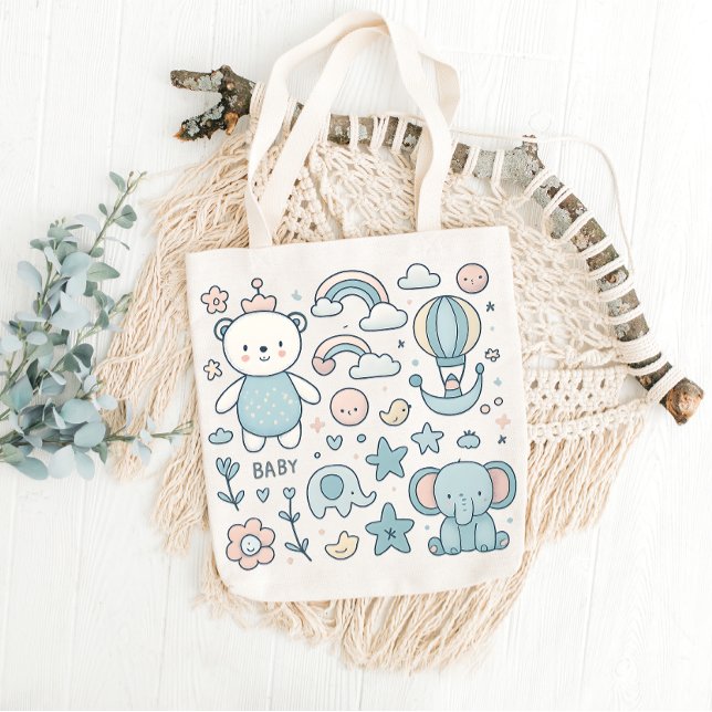 Whimsical Baby Shower Tote Bag (Creator Uploaded)