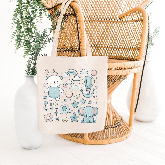 Whimsical Baby Shower Tote Bag (Creator Uploaded)