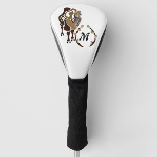 Whimsical Bactrian Camel Monogram Golf Head Cover