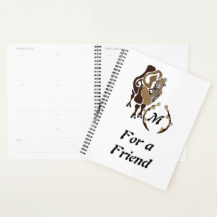 Whimsical Bactrian Camel Monogram Planner