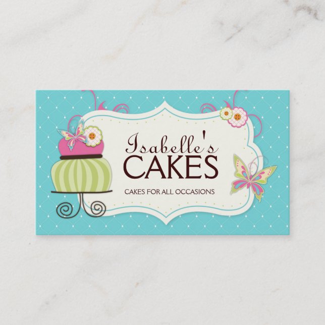 Whimsical Bakery Business Card (Front)