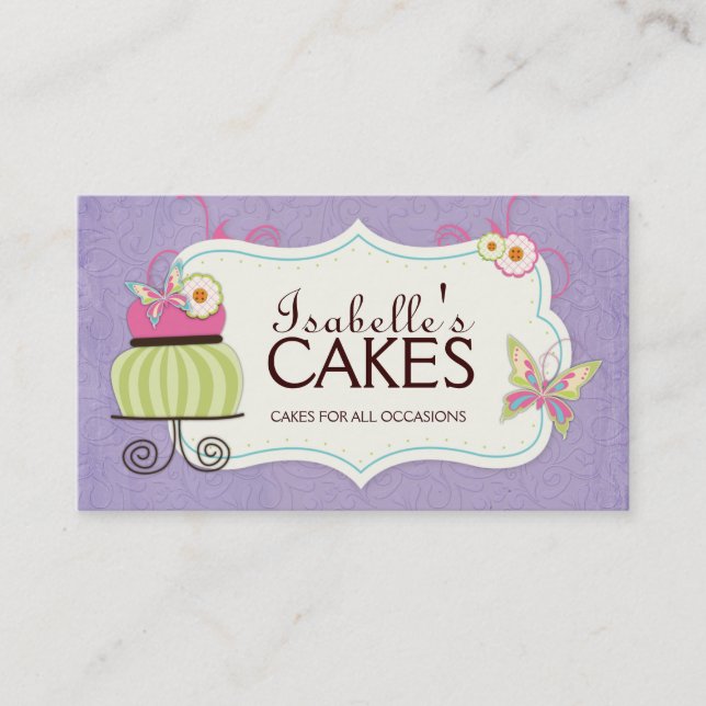Whimsical Bakery Business Card (Front)