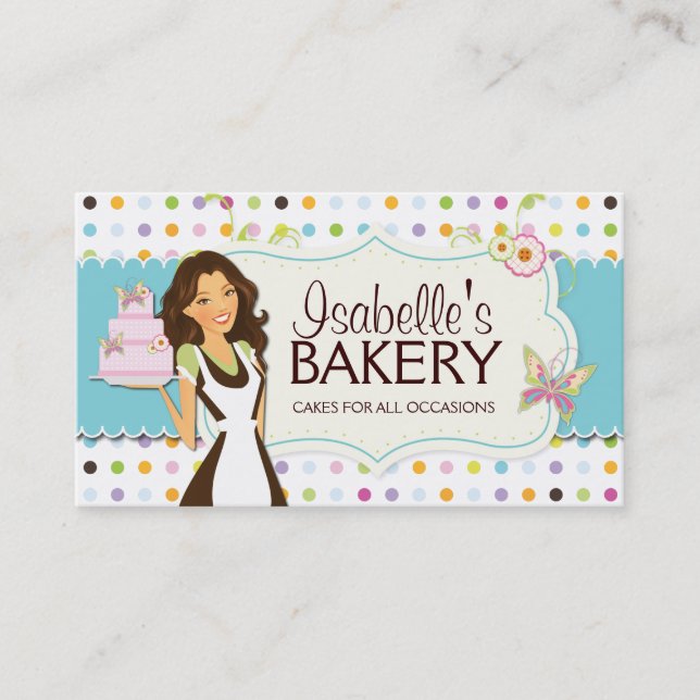Whimsical Bakery Business Card (Front)