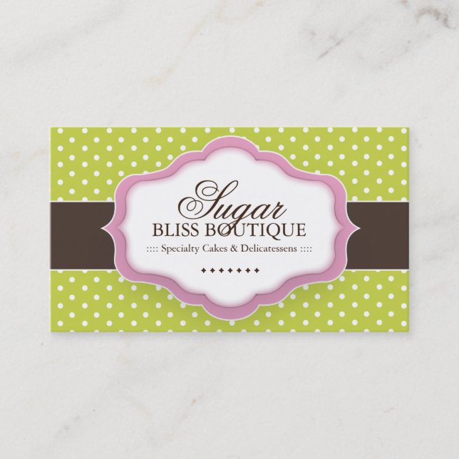 Whimsical Bakery Business Cards (Front)