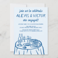 Whimsical Balcony Dinner Custom Engagement Party