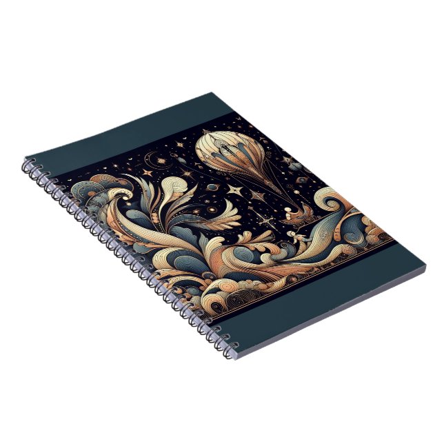 Whimsical Balloon Dreams Notebook (Right Side)