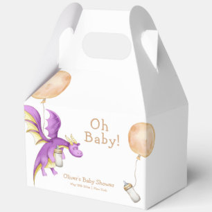 Whimsical Balloon Fairy Dragon Bottle Baby Shower Favour Box