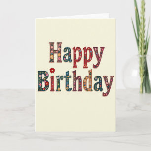 Whimsical Bday Letter Art Card