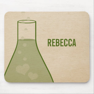 Whimsical Beaker Mousepad, Green Mouse Pad