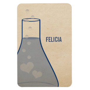 Whimsical Beaker Premium Magnet, Blue Magnet