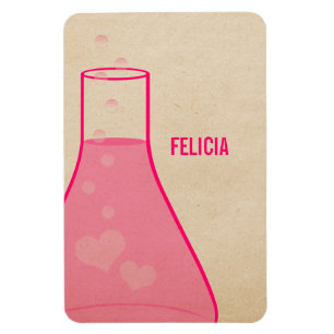 Whimsical Beaker Premium Magnet, Pink Magnet