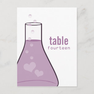 Whimsical Beaker Table Postcard, Purple Postcard