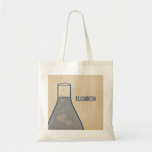 Whimsical Beaker Tote Bag, Blue Bag