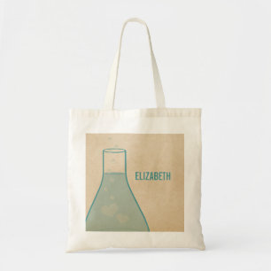 Whimsical Beaker Tote Bag, Teal Bag