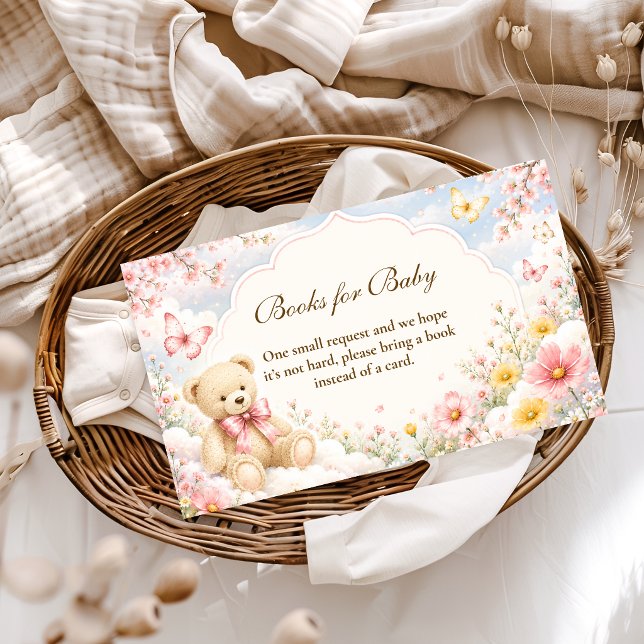 Whimsical Bear Clouds Books for Baby Enclosure Card (Creator Uploaded)