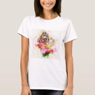 "Whimsical Beauty - Yellowish Black Spots Butterfl T-Shirt