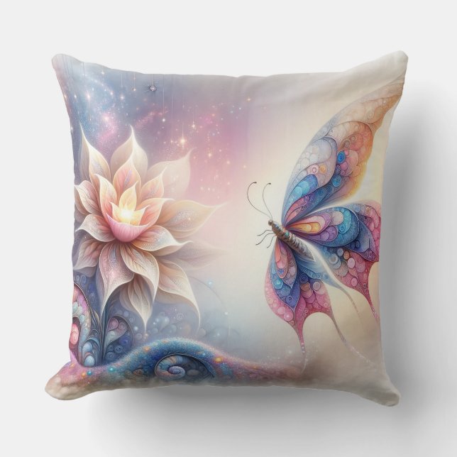 Whimsical Bedroom Pillow Decor Butterfly (Front)