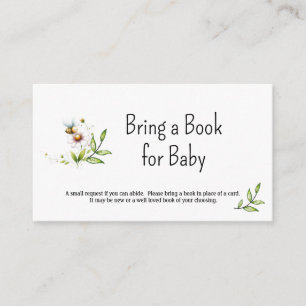 Whimsical Bee Books for Baby  Enclosure Card