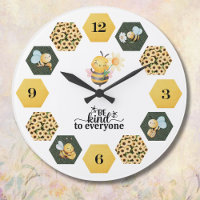 Whimsical Bee Sunflower and Honeycomb