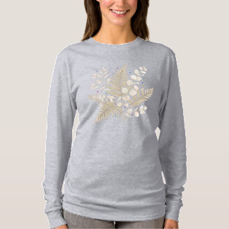 whimsical beige floral fairycore design T-Shirt