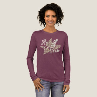 whimsical beige floral fairycore design Tri-Blend shirt
